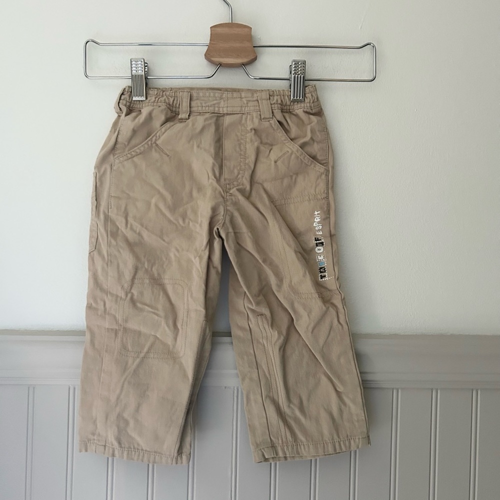 Vintage Esprit Baby Size 86 12-18 Months Boys Kids Tan Casual Graphic Pants